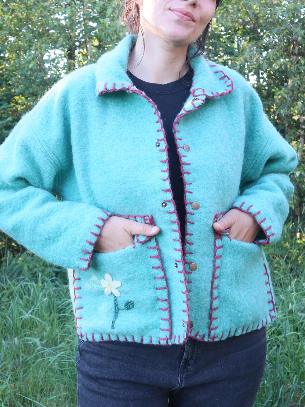 Upcycled Wool Blanket Jacket S • M • L - Picture 7 of 7